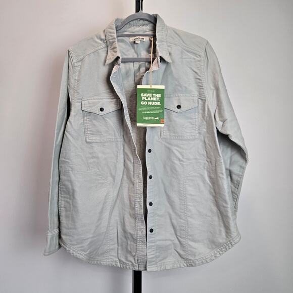 NWT Toad and Co Morrison Long Sleeve Thick Shirt Jacket Organic Cotton Gray XL - Picture 1 of 9